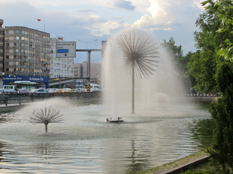 1305-273 One of several fountains in the Ankara commons area and large park
