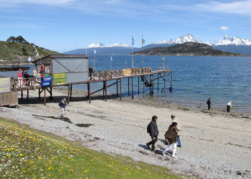 1312-201 Zaratiegui Bay and famous end of the world post office on the Beagle Channel