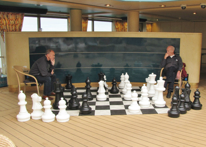 1312-235 Daily afternoon chess match on pool deck