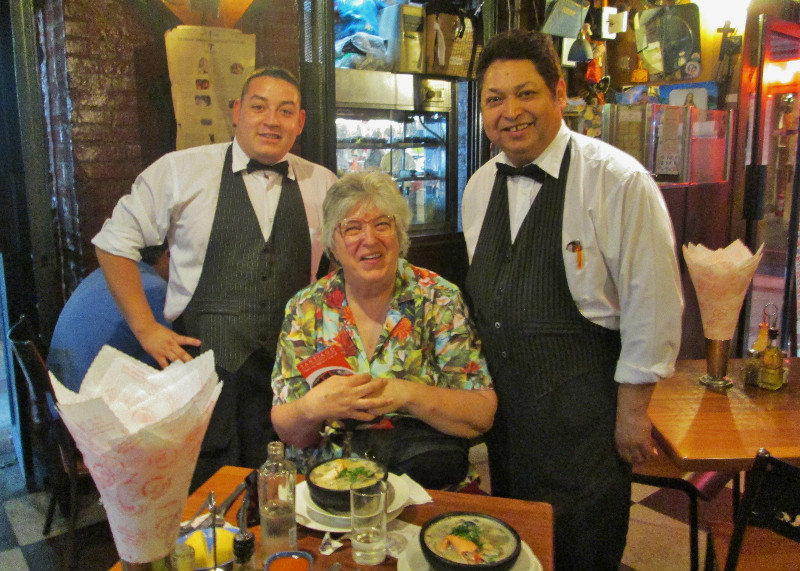 1312-529 Sharon, the owner, and a waiter, and our lunch