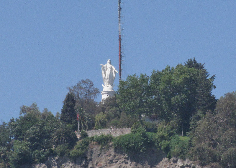 1312-558 Statue of the Virgin Mary on the top of Cerro San Cristóbal