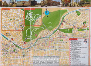 1312-523 Map of the hop-on hop-off tour in Santiago, Chile