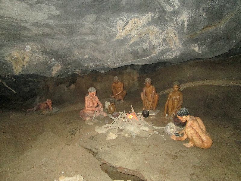 1403-54 Entrance with diorama of how bushmen used the caves