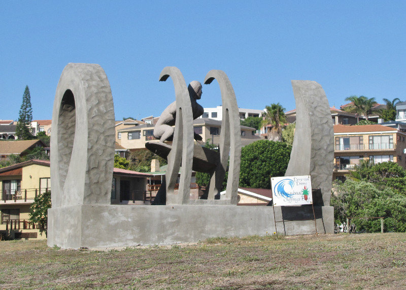 1403-92 Statue recognizing Surf Capital of Jeffrey's Bay
