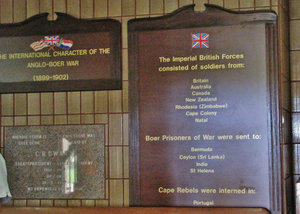 1403-191 Plaques in museum showing the international aspect of the war
