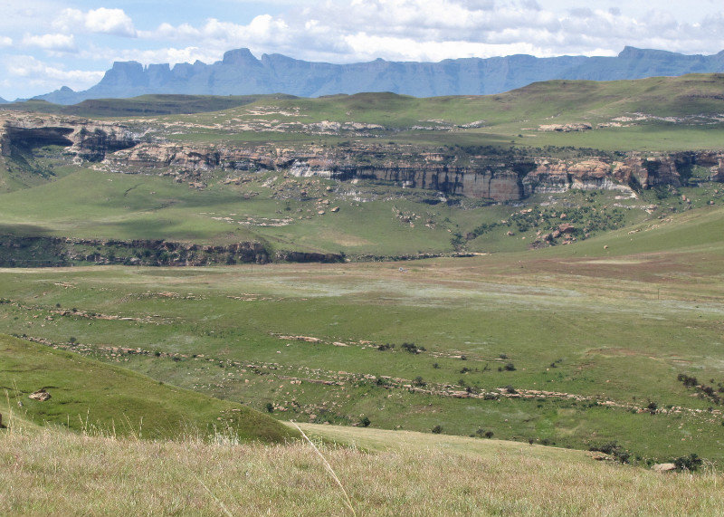 1403-226 Golden Gate Highlands Park-- View toward Drakensberg from previous viewpoint