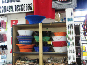 1403-282  Durban City Market-Close up of hats