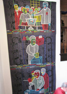 1403-308 Phansi Museum needlework and batik tribute to Mandela's election