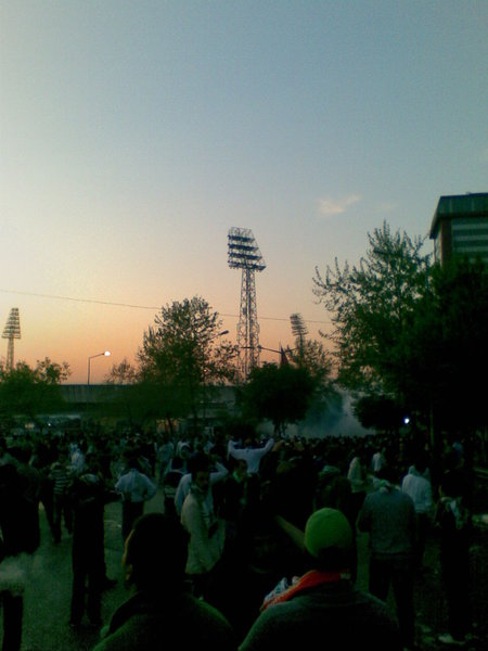 Riots outside the stadium