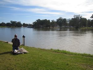 Fish and Chips on the bank of the Murray River