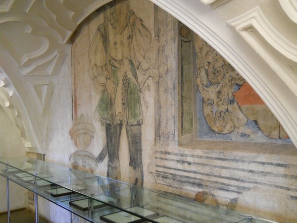 Painting on the wall inside the caslte in Steinau