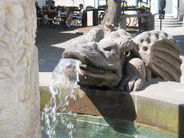 Dragon on the fountain in Steinau