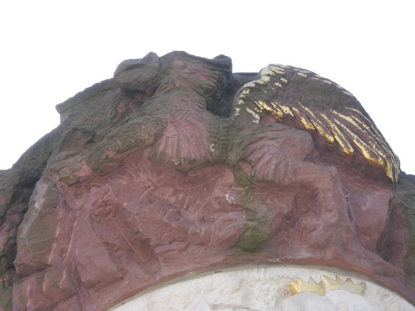 Griffin on the fountain in Steinau