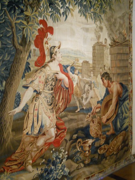 Tapestry in the castle in Steinau