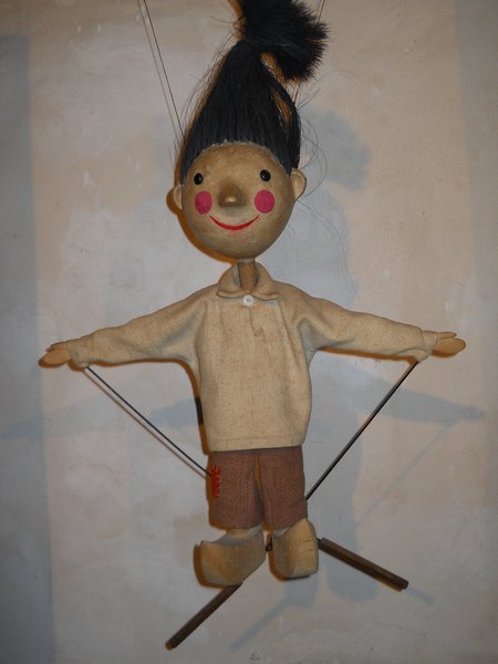 Cute puppet in the castle in Steinau