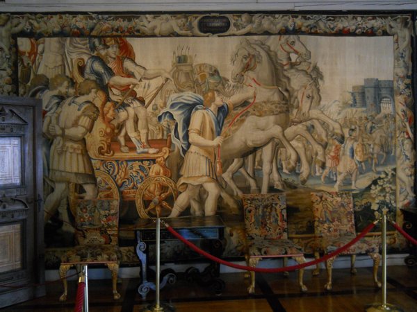 Tapestry in the castle in Steinau