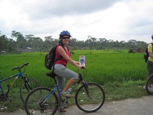 Me and Frankie on our bike ride through the rice paddies