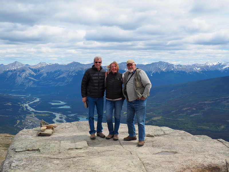 Carl, Gill and Rod at the top on a rock !