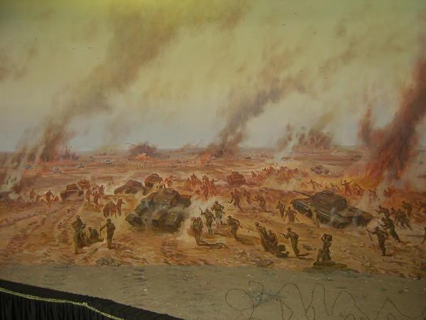 Mural depicting the battle itself