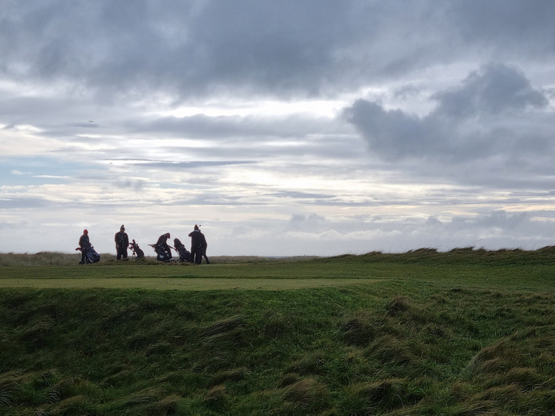 Golfers Braving the elements-Brora