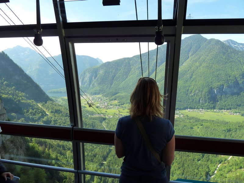 Cable Car over looking Halstatt