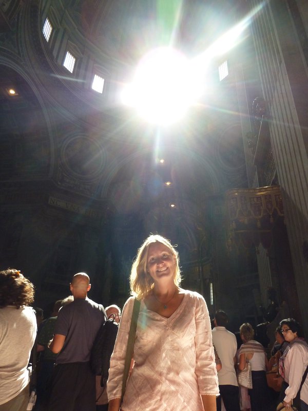 Ali bathed in light=St Peters