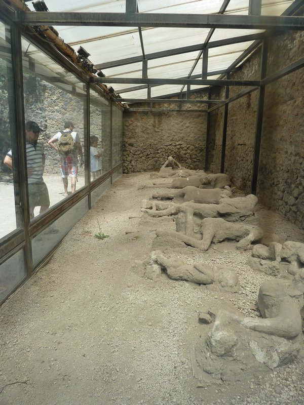 Casts of victims of eruption