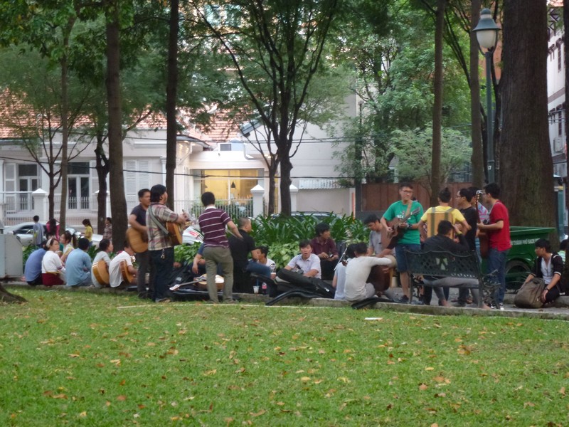 musicians in the park