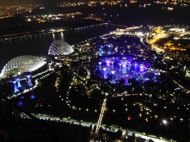 Garden by the Bay at night