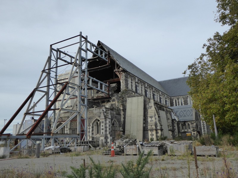 Christchurch damaged Cathedral