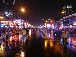 A rather soggy Nashville Broadway