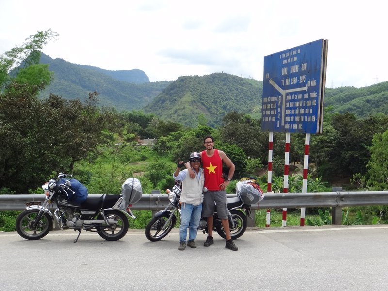 Anh and Simo at the junction of the Ho Chi Minh trail