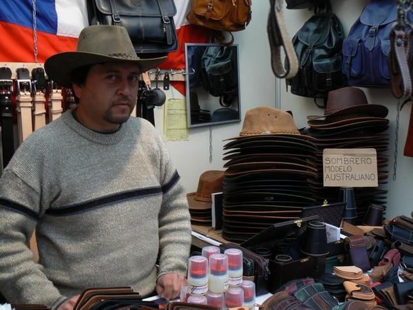 Hats modelled on Australian Akubras for sale in Chile