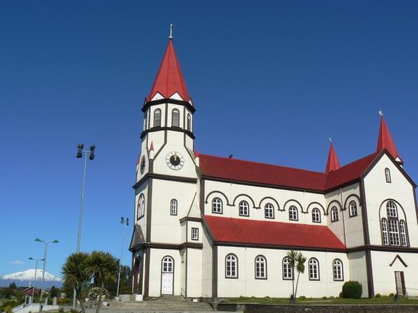 Wood and corrogated iron church, Puerto Varas