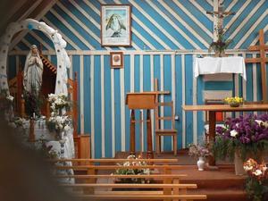 Inside the Huillinco church
