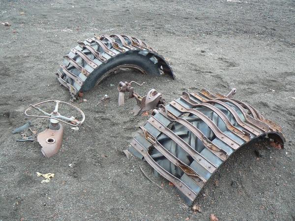 Tractor buried by volcanic ash, Deception Island