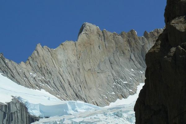One of two glaciers that feed Rio Pollone