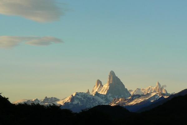 Our view of Mount Fitzroy in the early morning light