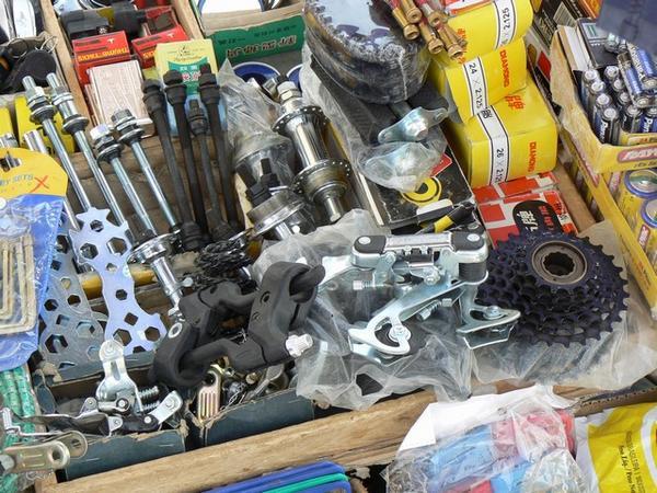 Bike parts for sale, Sunday market, Uyuni