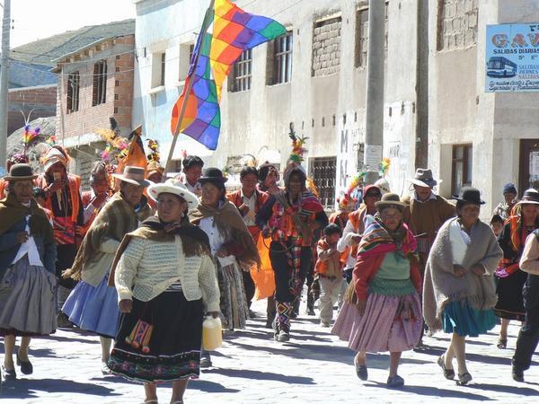 Locals celebrate the festival of Santa Vera Cruz