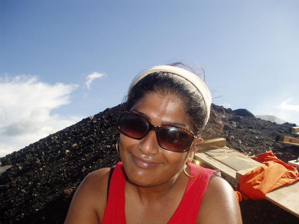 Mita on the climb up Volcan Negro
