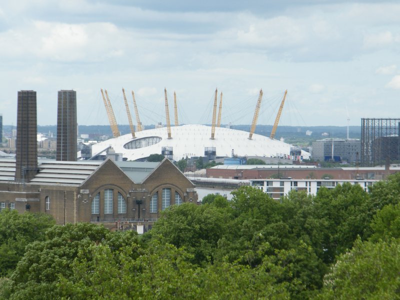 O2 building in distance