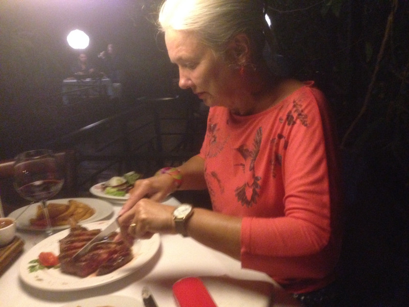 Cathy gets to grip with Cowboy steak
