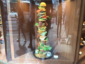 Giant burger in plastic - Kappibashi-dori