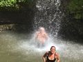 Steve pummelled under waterfall 