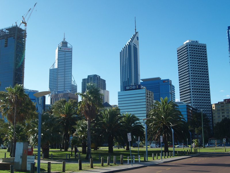 Perth City Scape from the Banks of the Swan River