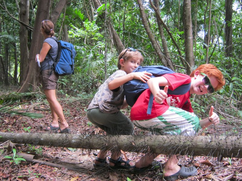 Jungle trek on Manakan Island