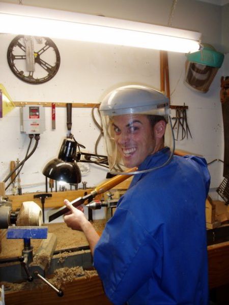 Cam taking the woodturning a bit far