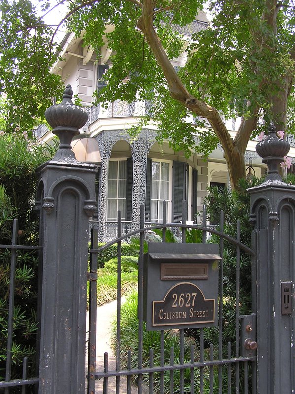 Sandra Bullock's front gate