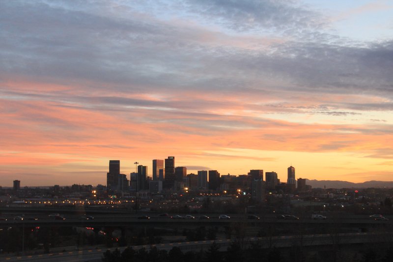 Sunset over Denver City, Wednesday